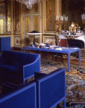 Aménagement de la salle des Tapisseries.